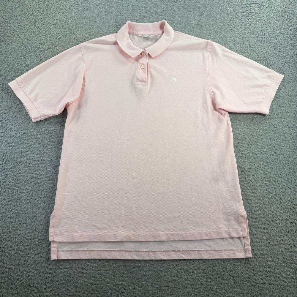 VTG Brooks Brothers Golden Fleece Polo Shirt Mens Medium Pink Cotton USA